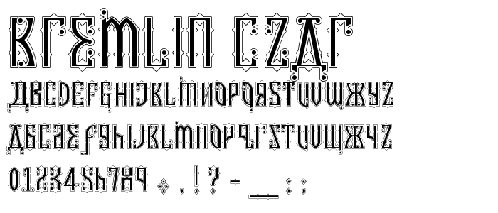 Kremlin Czar font
